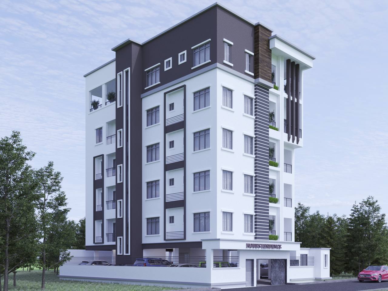 Notus Residence — proposed residential high-rise, Conakry 3D render